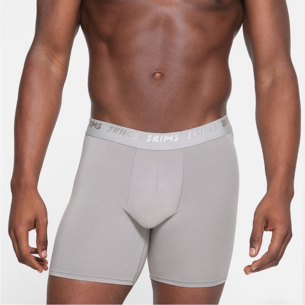SKIMS MENS 3 PACK 5” INSEAM BOXER BRIEF GUNMETAL MULTI S - Picture 4 of 9